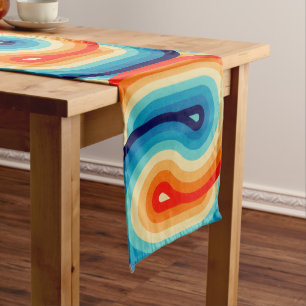 70s Double Wave Long Table Runner