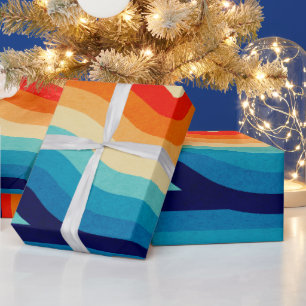 70s Double Wave Wrapping Paper