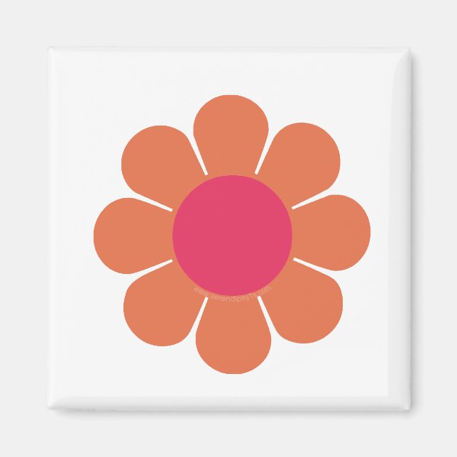 70's Flower Power Magnet (Front)