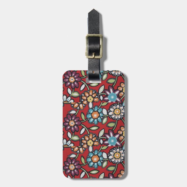 70's flower power tag (Front Vertical)