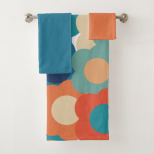 70s Flowers Bath Towel Set
