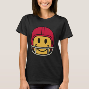 70s Football Yellow Smile Face Smiling Happy Retro T-Shirt