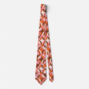 70s geometric circle shapes colourful red retro tie