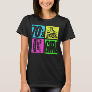 70s Girl 1970s Fashion 70 Theme Party Seventies   T-Shirt
