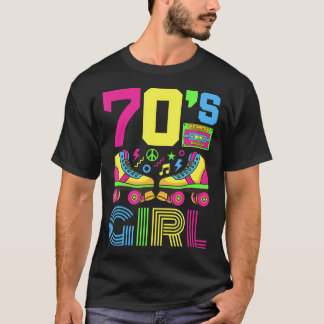 70S Girl 1970S Fashion Theme Party Outfit Seventie T-Shirt