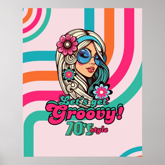 70s Groovy Boogie Retro Disco  Poster (Front)