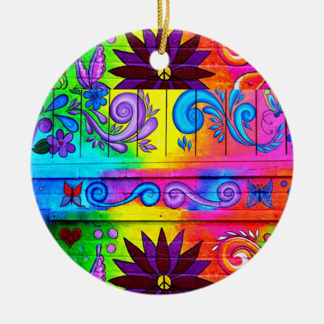 70's groovy hippie ornament (Front)