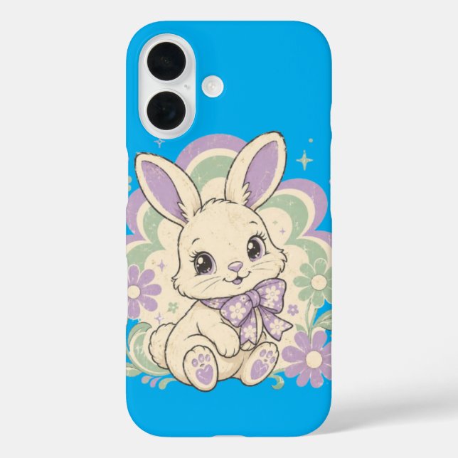 70s Groovy Pastel Bunny Case-Mate iPhone Case (Back)