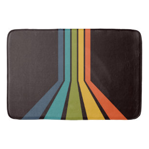 70s Groovy Retro Colourful Pattern Bath Mat