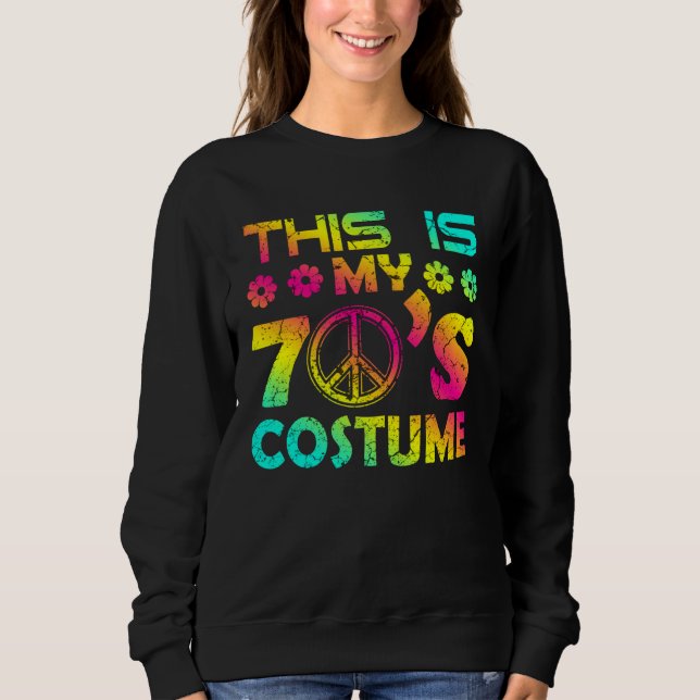 70s Halloween Costume 1970s Seven Music Disco Sweatshirt (Front)
