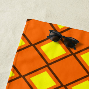 70s Harlequin  Beach Towel