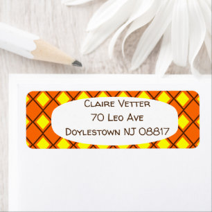 70s Harlequin Return Address Label