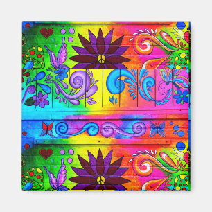 70's hippie style magnet