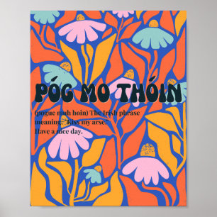 70s inspired irish Póg mo thóin Poster