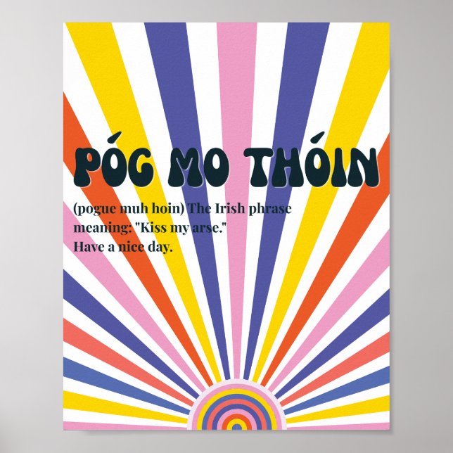 70s inspired irish Póg mo thóin Poster (Front)