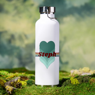 70s Inspired Retro Rainbow Stripes Sticker  Water Bottle