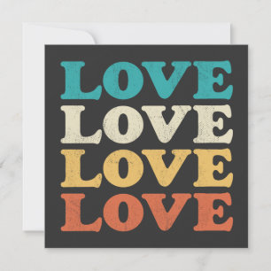 70s Love Retro Distressed Repeat Type