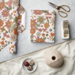 70s Nostalgia Retro Groovy Flower Christmas Wrapping Paper<br><div class="desc">Take yourself back to the golden days of yesteryear with our 70s Nostalgic Flower Motif Christmas Wrapping Paper. This fun and family-friendly design evokes the forever-charm of vintage holiday celebrations, featuring groovy flower motifs that everyone is sure to love and enjoy! Crafted with high-quality materials, our wrapping paper adds a...</div>