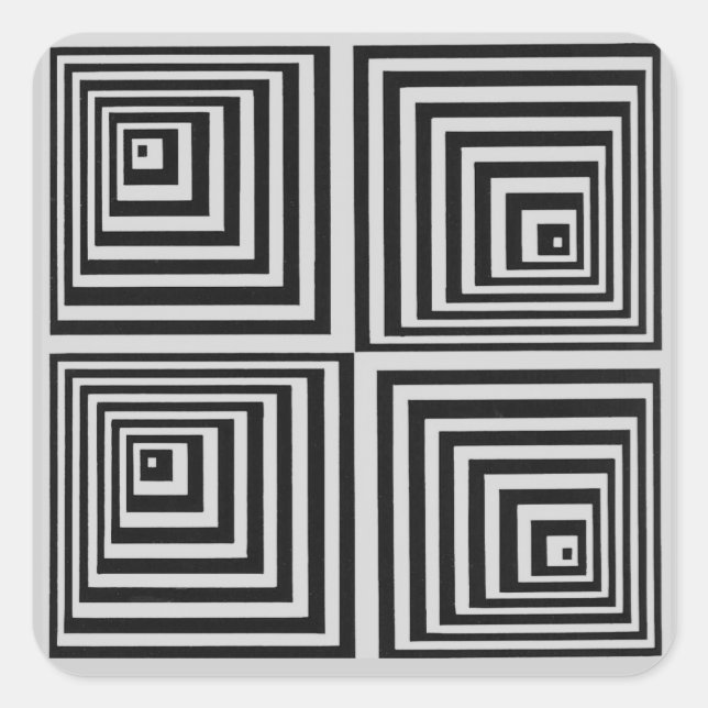 70s Op Art Square Sticker (Front)