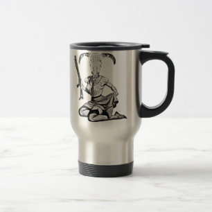 70's pin-up skull travel mug