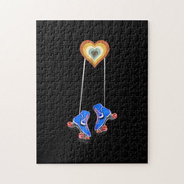 70s  pocket heart  roller skating jigsaw puzzle (Vertical)