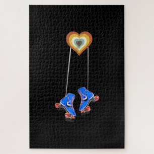 70s pocket heart roller skating jigsaw puzzle
