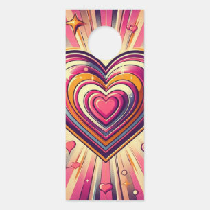 70s pop art heart/Valentine's Mug Door Hanger