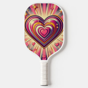 70s pop art heart/Valentine's Mug Pickleball Paddle