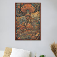 70s Psychedelic Mushroom Retro AI Art