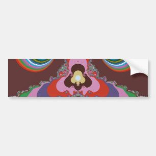 70s Psychedelic Pattern Retro Art Bumper Sticker