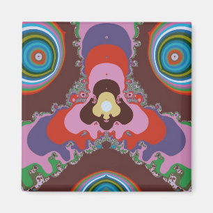 70s Psychedelic Pattern Retro Art Magnet