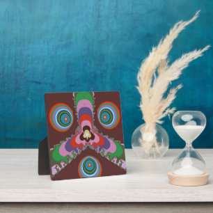 70s Psychedelic Pattern Retro Art Plaque