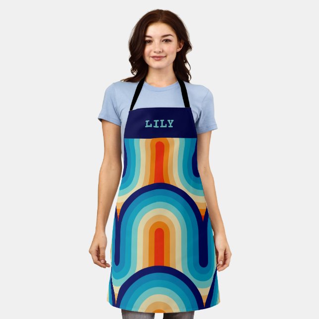 70s Rainbow Curves Apron (Worn)