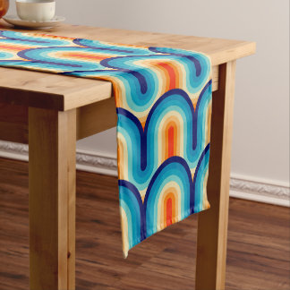 70s Rainbow Curves Long Table Runner