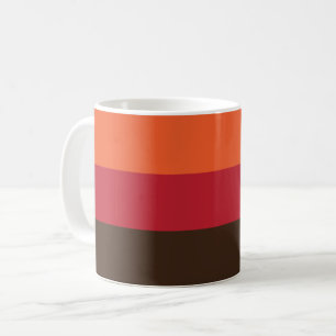 70s Retro 3 Striped Vintage Colour Pattern Coffee Mug