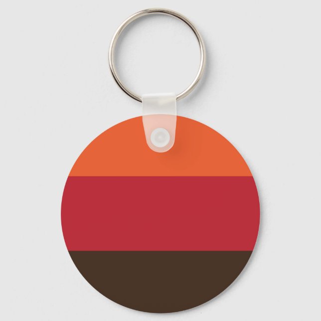 70s Retro 3 Striped Vintage Colour Pattern Key Ring (Front)