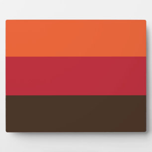 70s Retro 3 Striped Vintage Colour Pattern Plaque