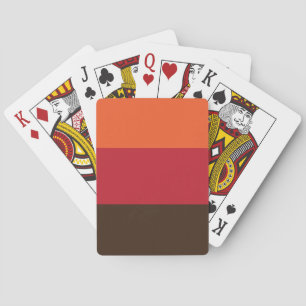 70s Retro 3 Striped Vintage Colour Pattern Playing Cards