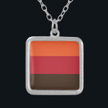 70s Retro 3 Striped Vintage Colour Pattern Silver Plated Necklace<br><div class="desc">70s Retro Three Stripe Vintage Colour Pattern

Globe Trotters specialises in idiosyncratic imagery from around the globe. Here you will find unique Greeting Cards,  Postcards,  Posters,  Mousepads and more.</div>