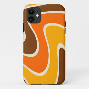 70s Retro Abstract Lava Design iPhone 11 Case