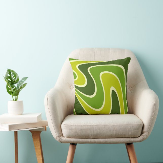 70s Retro Abstract Lava Design Cushion (Chair)