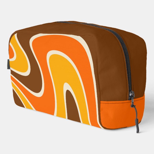 70s Retro Abstract Lava Design Dopp Kit (Right Corner)
