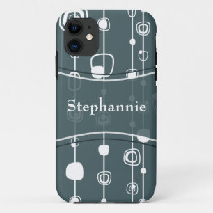 70's Retro Blue Squares Mate ID™ iPhone 5 Case