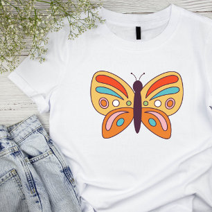 70's Retro Butterfly Woman's Basic T-shirt