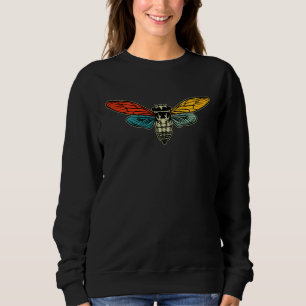 70s Retro Cicada Insect Adults Kids 2021 Brood x Sweatshirt