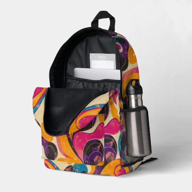 70s Retro Dream Backpack (Back Corner Right (Open))