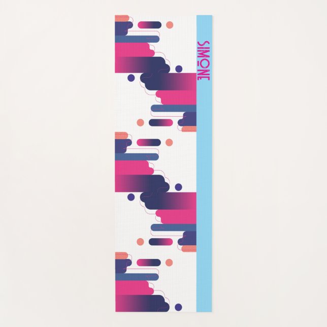 70s Retro Drops Create your own - Custom Name  Yoga Mat (Front)