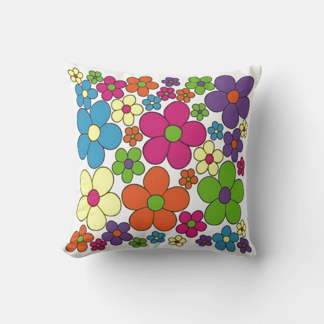 70's Retro Flower Cushion (Front)