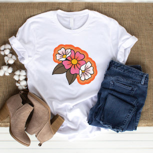 70's Retro Flowers Women's Basic T-shirt