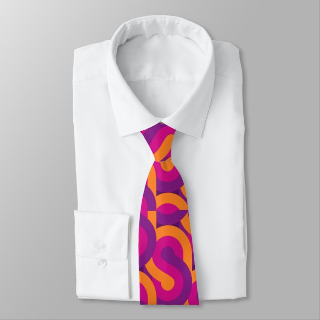 '70s retro funky pink pattern tie (Tied)